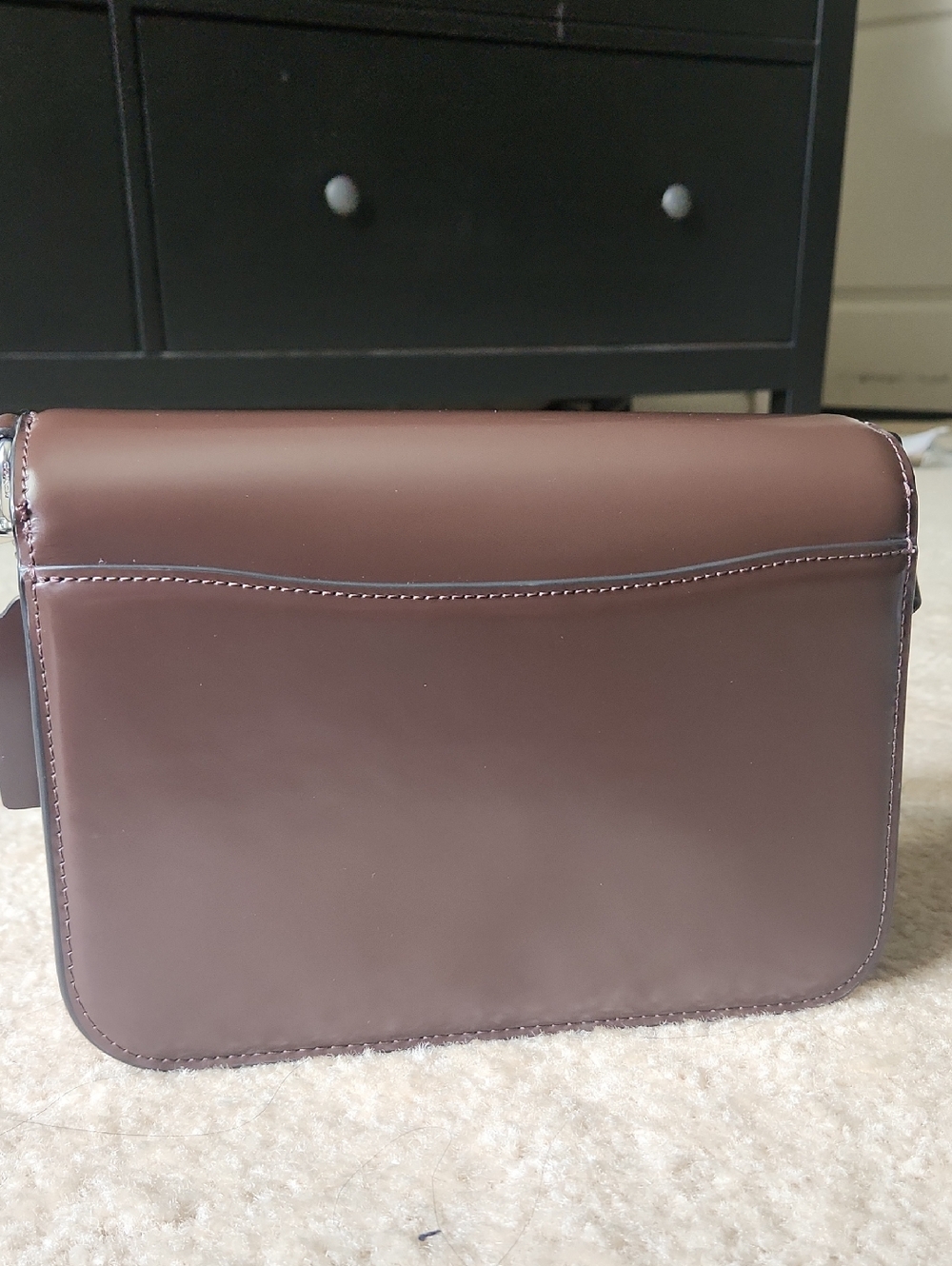 Coach Quinn In Spazzolato  Leather Crossbody Bag in Maple And Silver Hardware - Picture 4 of 6
